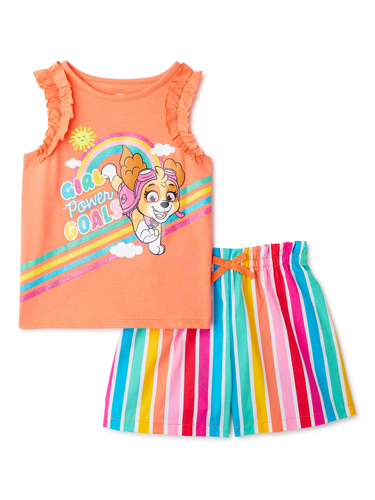 Paw Patrol Baby & Toddler Girls Tank Top and Shorts, 2Piece Set, Sizes