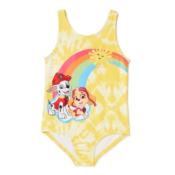 Paw Patrol Baby and Toddler Girl One-Piece Swimsuit, Sizes 12M-5T