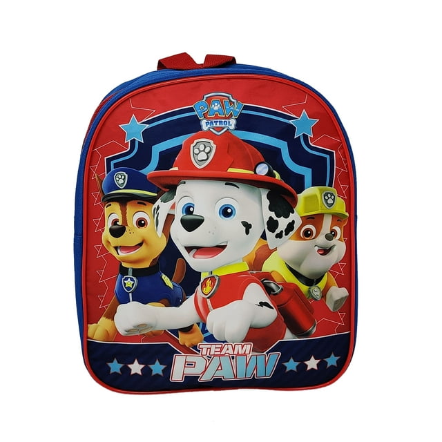 Paw Patrol Backpack 12" Mini Toddler Marshall Chase Rubble Boys Blue Red