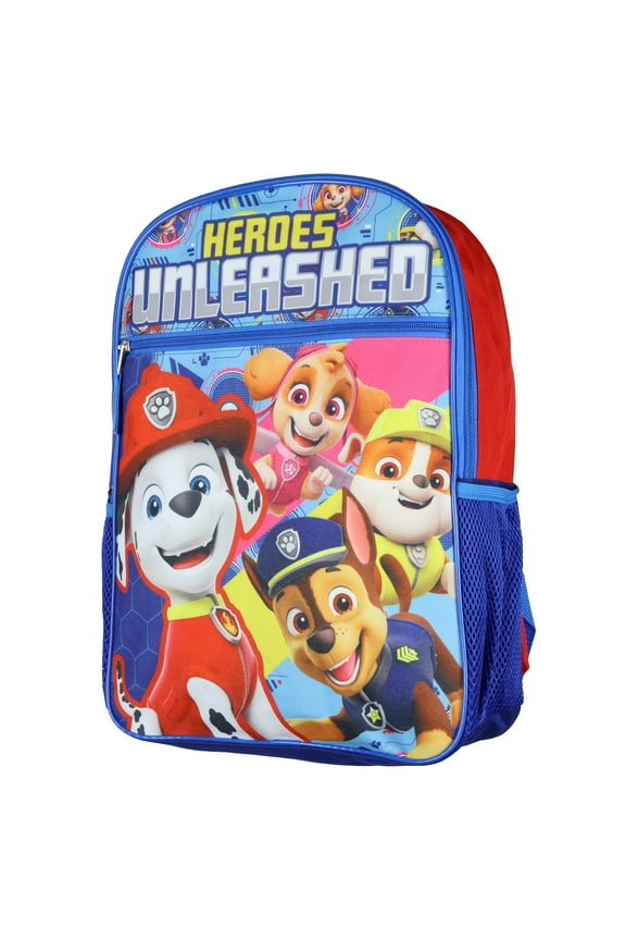 Paw Patrol Backpack | Heroes Unleashed Marshall Chase Rubble Skye Kids 16" School Bag | for Boys and Girls Travel, Study, Book Bag