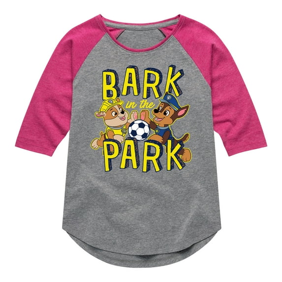 Paw Patrol - Bark In The Park - Toddler & Youth Girls Raglan Graphic T-Shirt