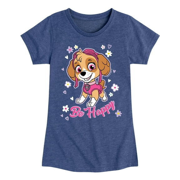 Paw Patrol - Be Happy Sky - Toddler And Youth Girls Short Sleeve Graphic T-Shirt
