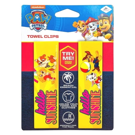Paw Patrol Beach Towel Clips Nickelodeon Pink Set of 2 Secure Chair Accessories