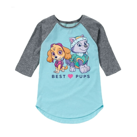 Paw Patrol - Besties Pups - Toddler And Youth Girls Raglan Graphic T-Shirt