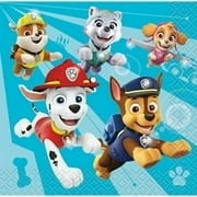 Paw Patrol Multicolor Beverage Napkins Pack of 16 - Fun & Colorful Design, Perfect for Kids Birthdays & Celebrations