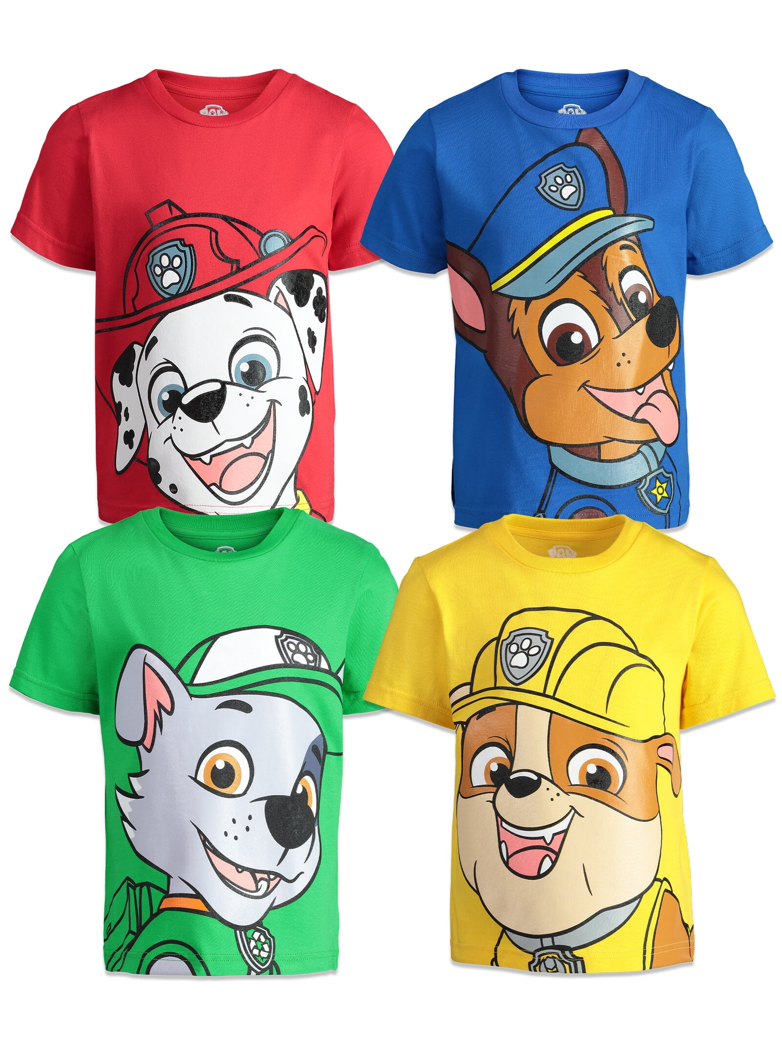 Rocky Graphic T-Shirt Chase Marshall Big & 4 Pack Rubble Patrol Boys Paw 8