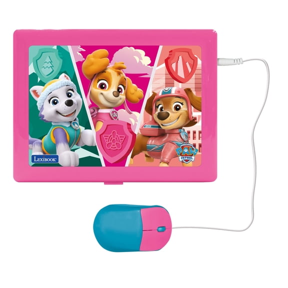 Lexibook Paw Patrol Bilingual Laptop, ES/EN, 170 Acts, Pink/Blue