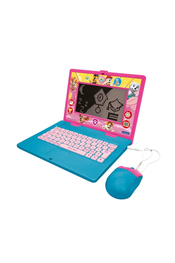 Paw Patrol, Bilingual and Educational Laptop Spanish/English, Toy for Children, 170 Activities to Learn, Play Games and Music, Large Screen, Pink/Blue
