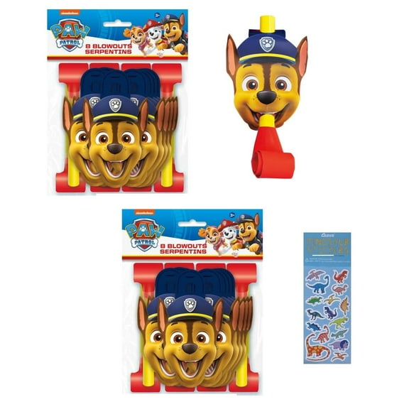 Paw Patrol Birthday Party Supplies Bundle Pack includes 16 Party Blowouts