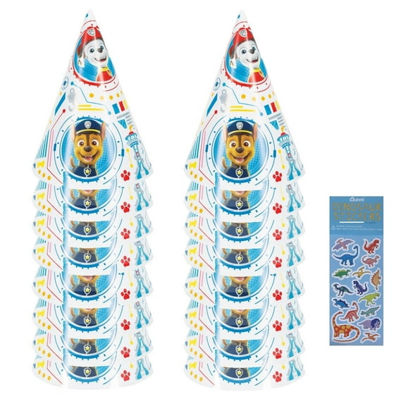 Paw Patrol Birthday Party Supplies Bundle Pack includes Party Cone Hats - 16 Count