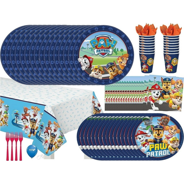 Paw Patrol Party Goodie Bags Bundle - 16 Loot Bags With Dinosaur Stickers For Birthday Favors