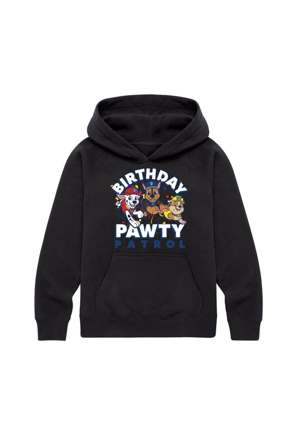 - Birthday Pawty Patrol - Toddler And Youth Pullover Hooded Fleece Sweatshirt
