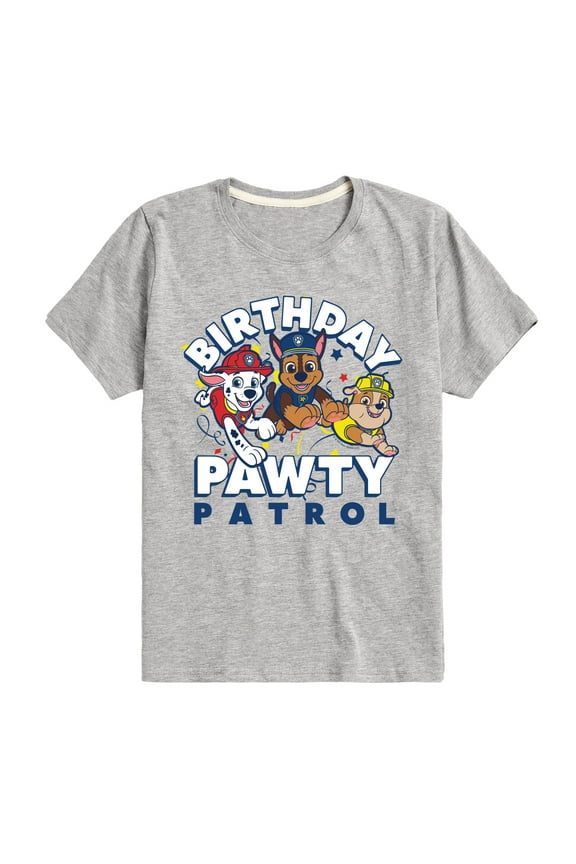 - Birthday Pawty Patrol - Toddler And Youth Short Sleeve Graphic T-Shirt