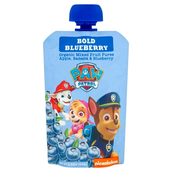 Paw Patrol Bold Blueberry Organic Mixed Fruit Puree, 3.5 oz Toddler Snack