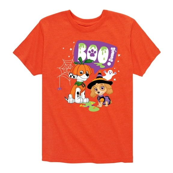 Paw Patrol - Skye And Marshall Boo - Toddler And Youth Short Sleeve Graphic T-Shirt