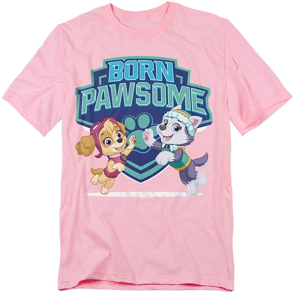 Paw Patrol T-Shirt Born Pawsome Skye & Everest Unisex Graphic Tee For Men & Women