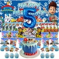 thumbnail image 1 of Paw Patrol Boy 5th Birthday Cups Plates Party Supplies Decor Backdrop Fans Decorations Banner, 1 of 6