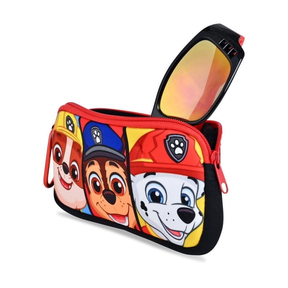 Paw Patrol Boy's Sunglasses With Zippered Case and Carabiner