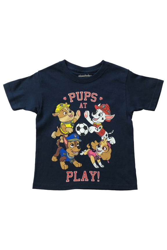 Boys Blue Short Sleeve Pups At Play T-Shirt Puppy Dog Tee Shirt 4