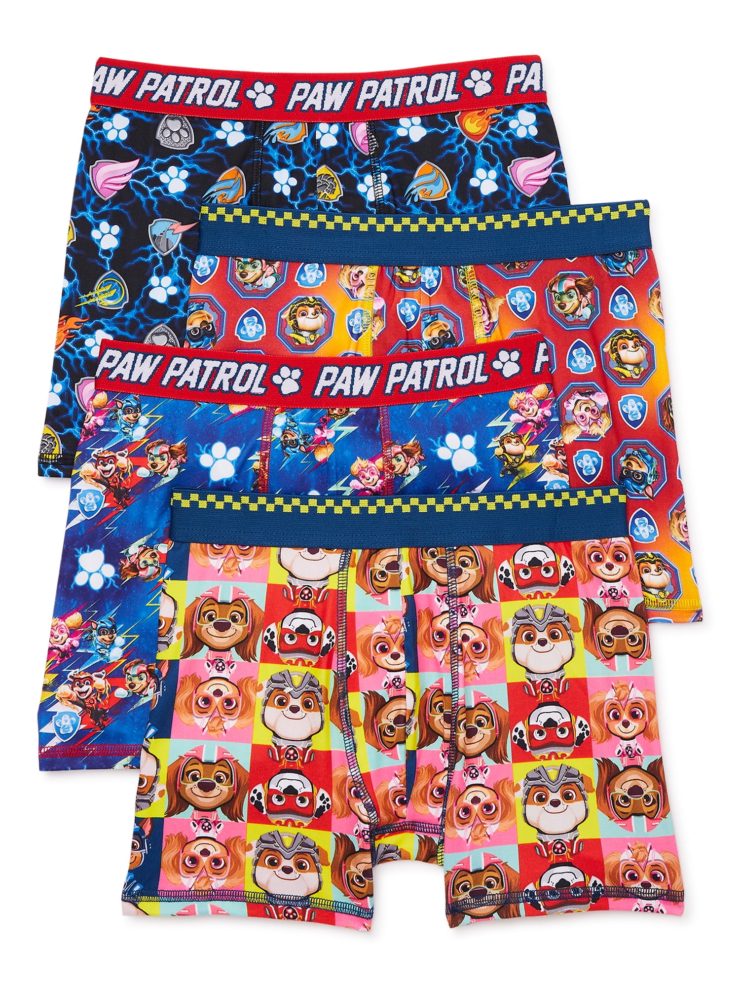 Paw Patrol Boys' Boxer Briefs Underwear, 4-Pack, Sizes XS-L