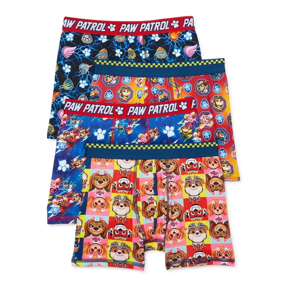 Paw Patrol Boys’ Boxer Briefs Underwear, 4-Pack, Sizes XS-L