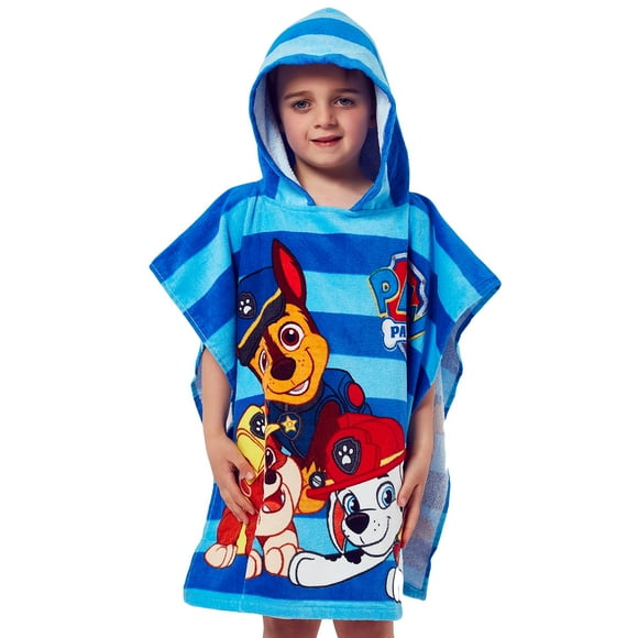 Paw Patrol Boys Chase Towel Poncho One Size