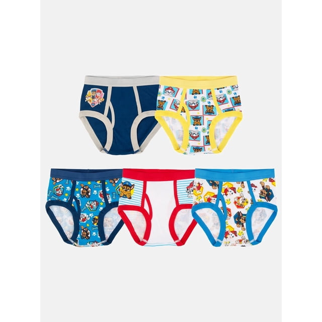 PAW Patrol Boys Character Underwear Cotton Briefs, Size 4-8, 5 Pack