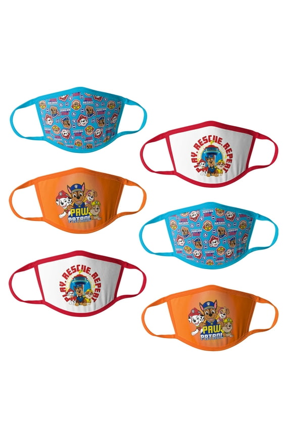 Paw Patrol Boys Kids Face Masks - 6pk