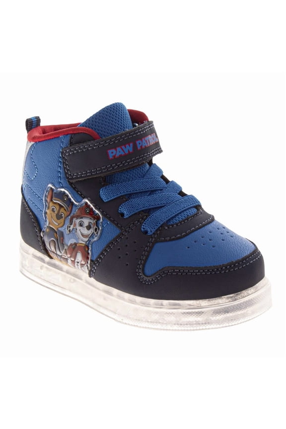 Paw Patrol Boys Light-Up High Top Sneakers Featuring Marshall and Chase (Little Kid), blue, Size: 9
