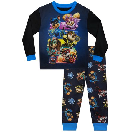 Paw Patrol Boys Long Sleeve Pajamas Black Sizes 2T-8
