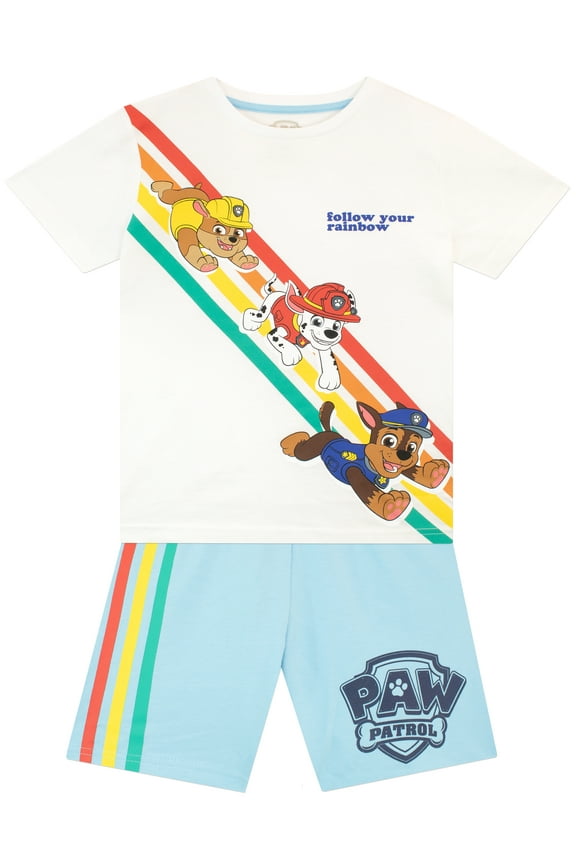 Boys Rainbow Short Sleeve T-shirt And Shorts Set Sizes 2T-8