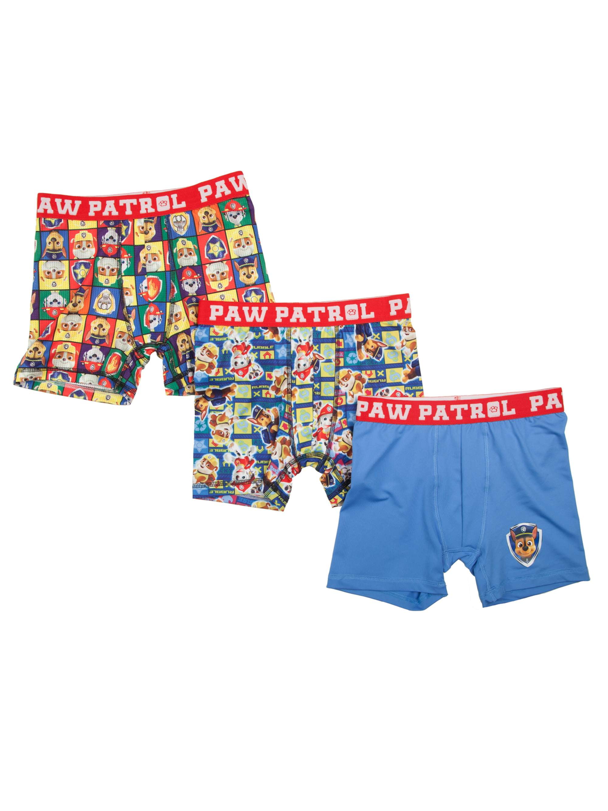 Paw Patrol Boys Underwear, 3 Pack Poly Boxer Briefs (Little Boys & Big Boys)