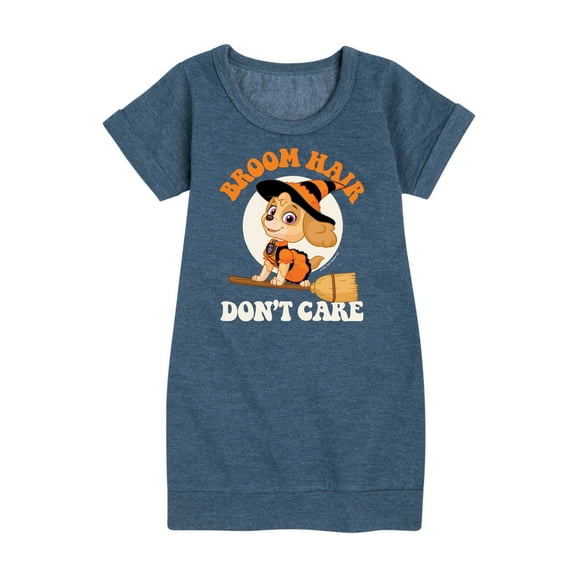Paw Patrol - Broom Hair Don't Care - Toddler And Youth Girls Fleece Dress