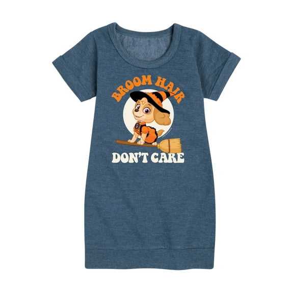Paw Patrol - Broom Hair Don't Care - Toddler And Youth Girls Fleece Dress