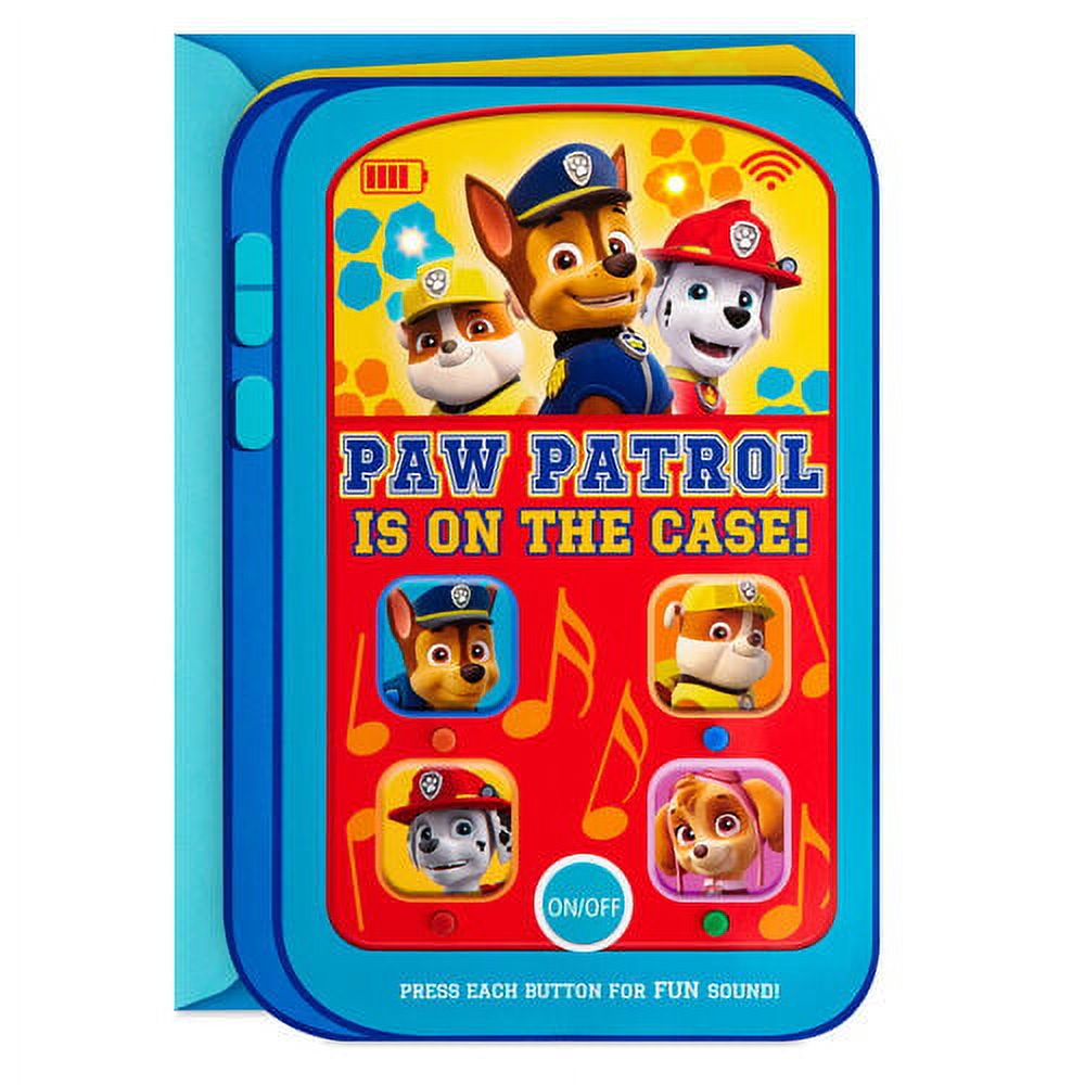 Paw Patrol Cell Phone Birthday Card With Sound and Light