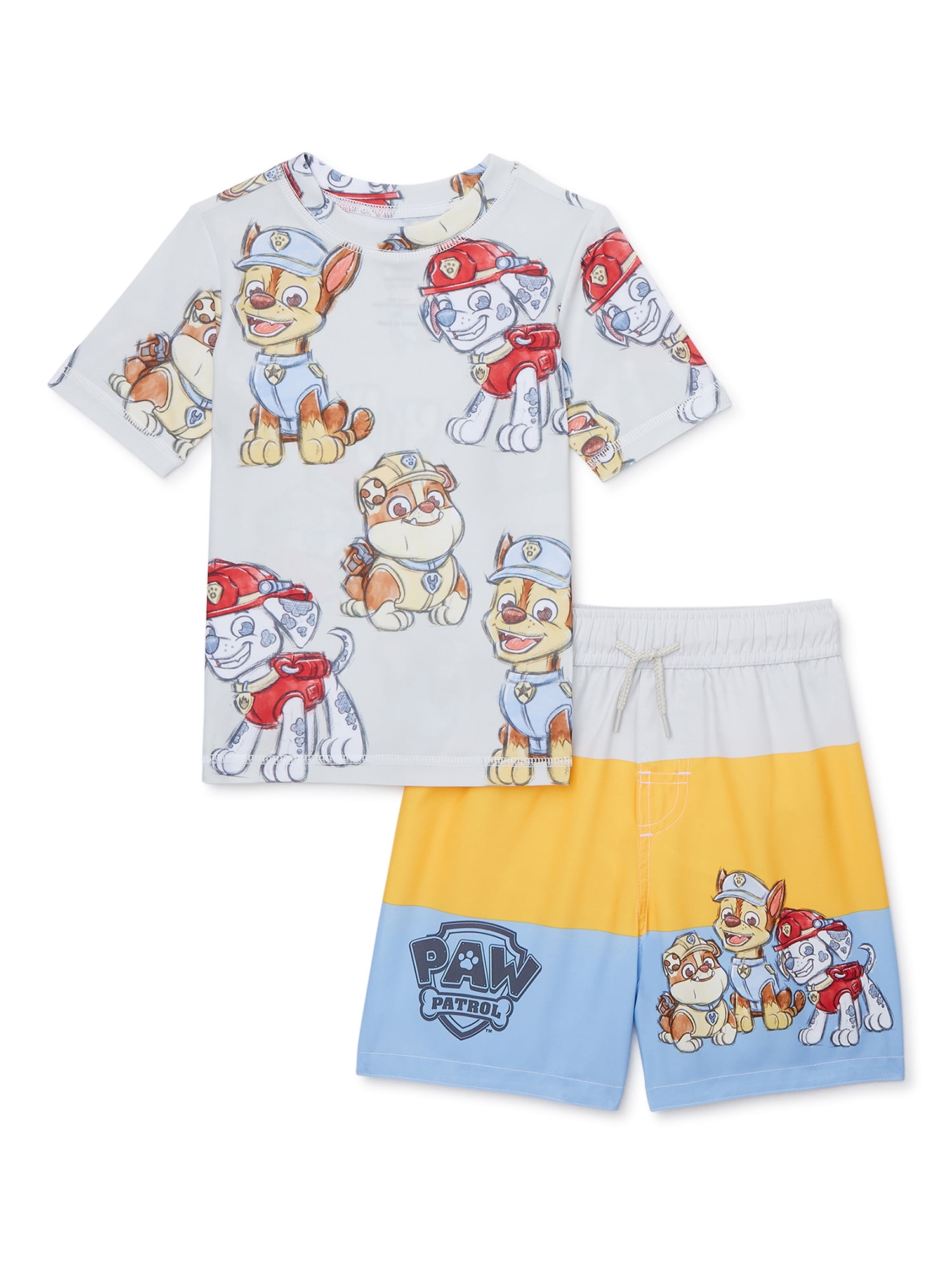 Character Toddler Boy Rash Guard and Swim Shorts Set, 2-Piece, Sizes 12M-5T