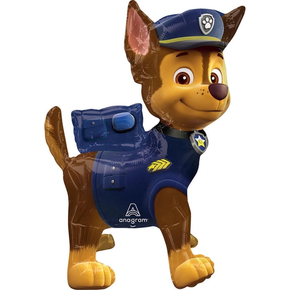 Paw Patrol Chase Balloon Inflate with Air 24" Tall For Table Centerpiece Decoration