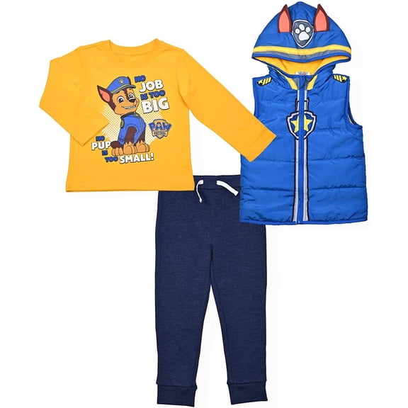 Paw Patrol Chase Boys 3 Piece Vest Set, 4-8