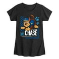 thumbnail image 1 of Paw Patrol - Chase Character Art - Toddler & Youth Girls Short Sleeve Graphic T-Shirt, 1 of 6