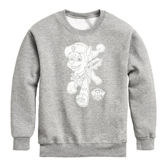 Paw Patrol - Chase Christmas Bells - Toddler And Youth Crewneck Fleece Sweatshirt