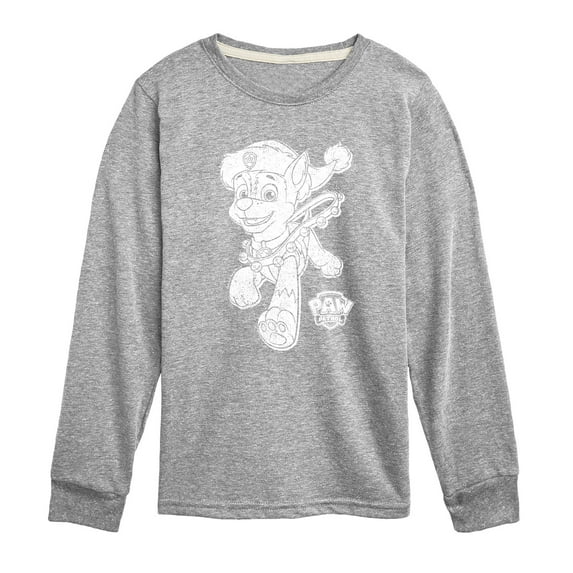 Paw Patrol - Chase Christmas Bells - Toddler And Youth Long Sleeve Graphic T-Shirt