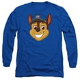 thumbnail image 1 of Paw Patrol Chase Grin Unisex Adult Long-Sleeve T Shirt (Large) Royal Blue, 1 of 2