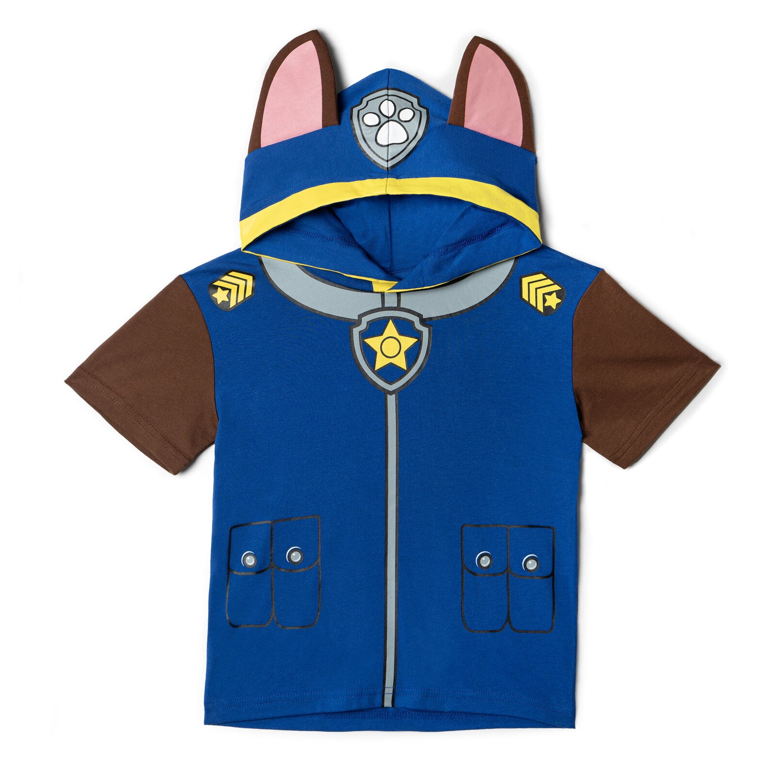 Paw Patrol Chase Hooded Matching Family Cosplay T-Shirt Toddler to Big Kid