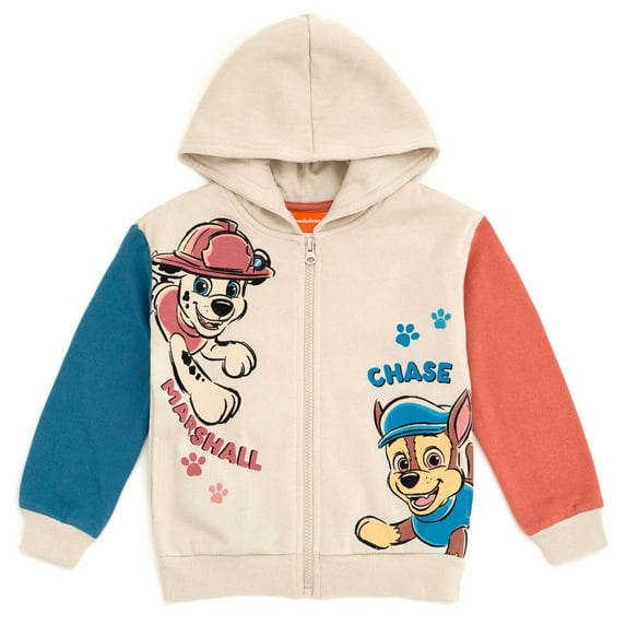 Paw Patrol Chase Marshall Fleece Zip Up Hoodie Toddler to Big Kid