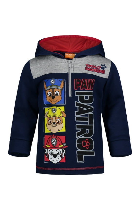 Paw Patrol Chase Marshall Rubble Big Boys Fleece Half Zip Hoodie Toddler to Big Kid