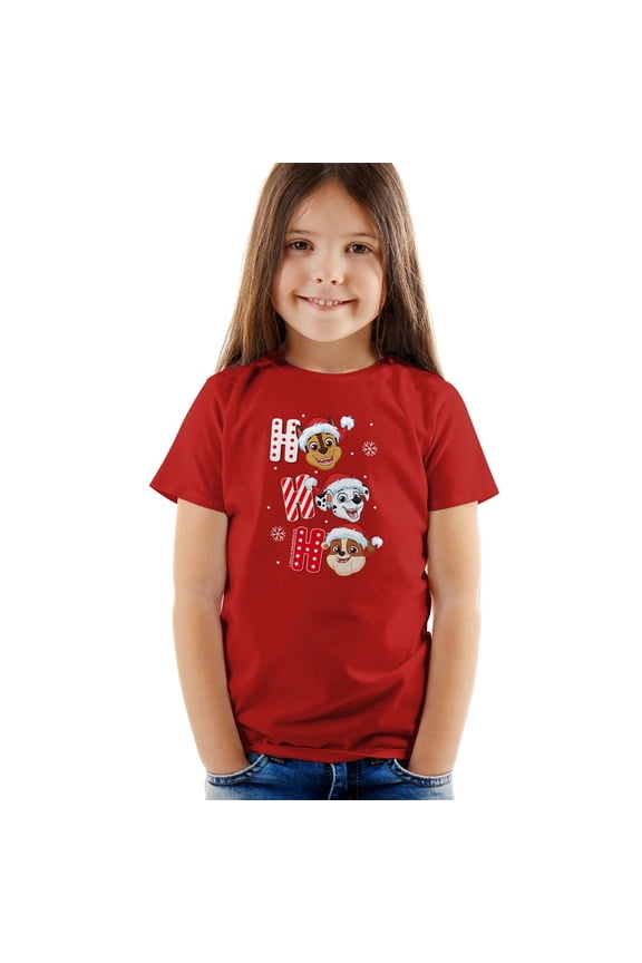 Chase Marshall Rubble Christmas Santa Hats Kids T Shirt for Youth Toddler Boys and Girls