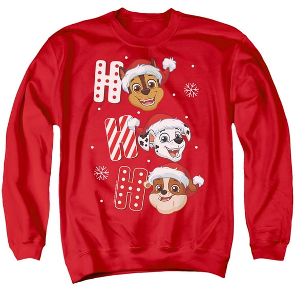 Paw Patrol Chase Marshall Rubble Christmas Santa Hats Unisex Adult Crewneck Sweatshirt