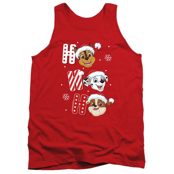 Paw Patrol Chase Marshall Rubble Christmas Santa Hats Unisex Adult Tank Top,Red, Small