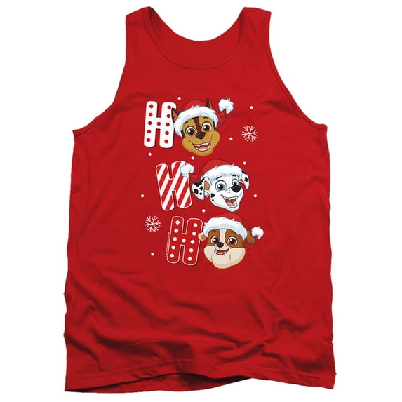 Paw Patrol Chase Marshall Rubble Christmas Santa Hats Unisex Adult Tank Top,Red, Small