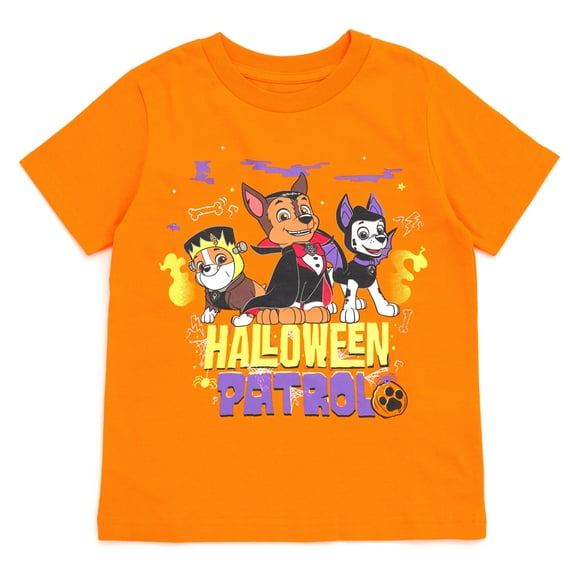 Paw Patrol Chase Marshall Rubble Halloween T-Shirt Toddler to Little Kid